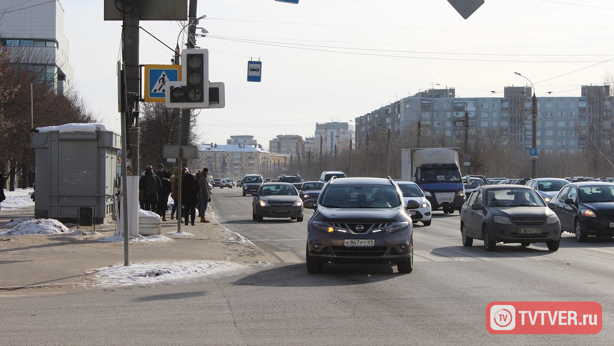 На перекрёстке в центре Твери не работают светофоры