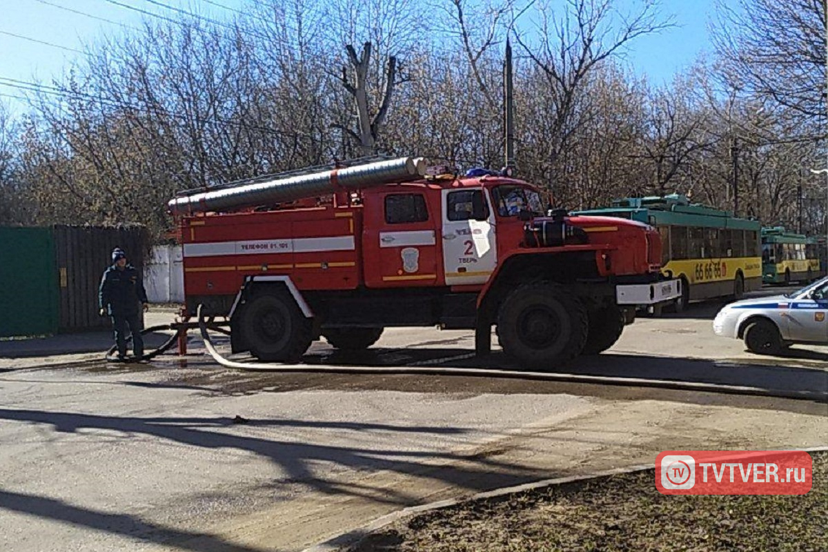 В Твери горел жилой дом на Троицкой улице