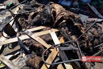 Жуткий пожар на кладбище в Твери уничтожил памятники