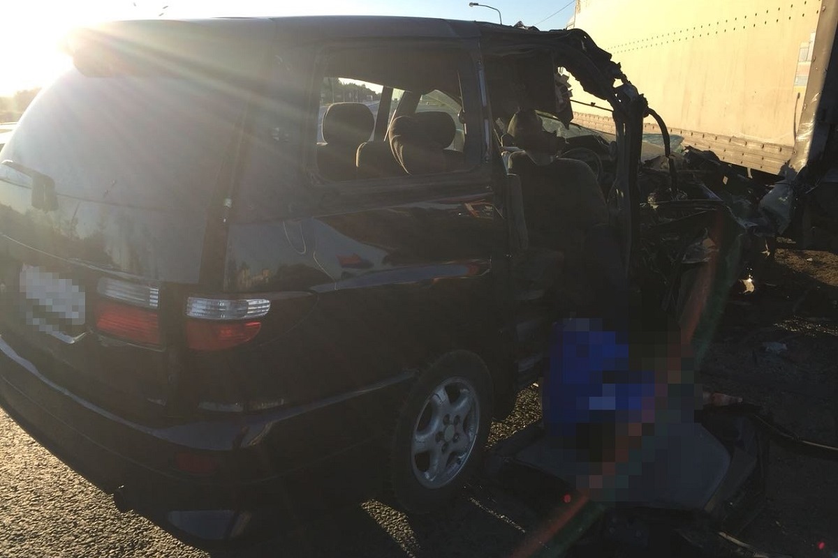 На трассе М-10 под Тверью произошло столкновение легковушки и фуры: 1 человек погиб, 5 пострадали