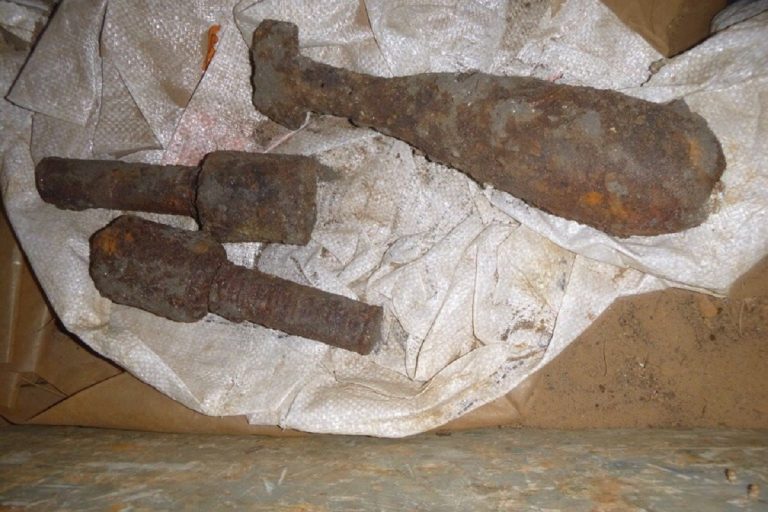 В Твери на месте строительства Спасо-Преображенского собора обнаружены миномётная мина и две гранаты времён Великой Отечественной