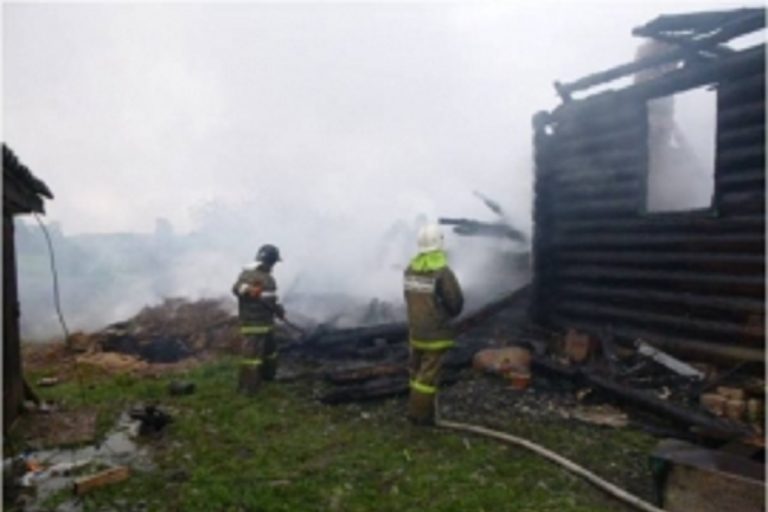 На пожаре в Тверской области пострадала женщина