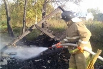 В Тверской области в один миг сгорела баня