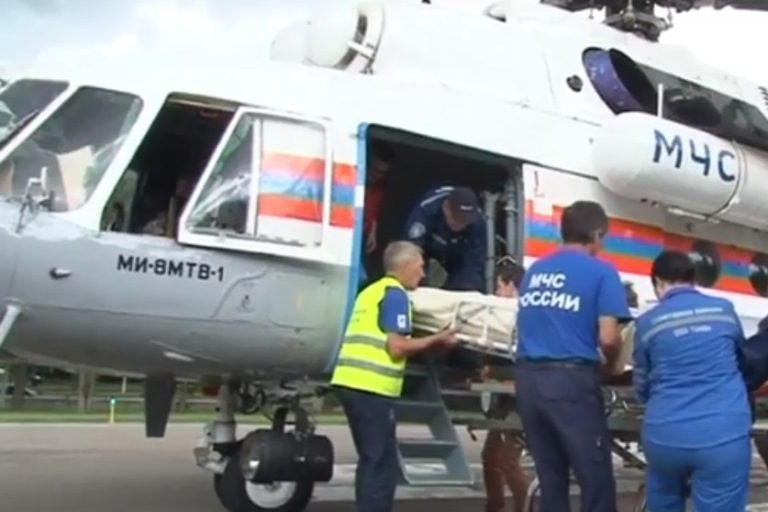 Вертолёт Ми-8 доставил тяжелобольного пациента из Нелидовского района в Тверь