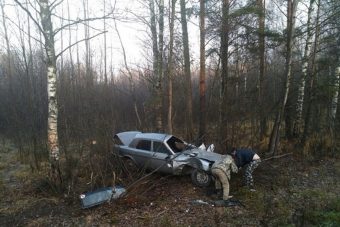 Житель Тверской области нырнул на "Волге" в кювет