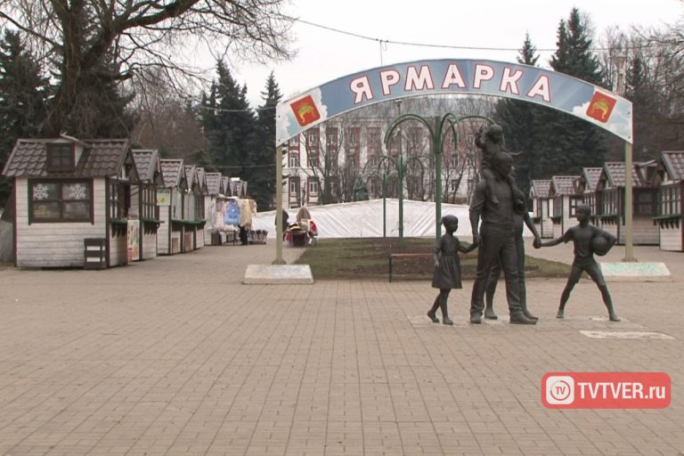 В Твери смонтировали первую новогоднюю ёлку