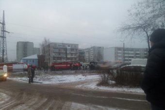Утром в Твери загорелся автобус Утром в Твери загорелся автобус
