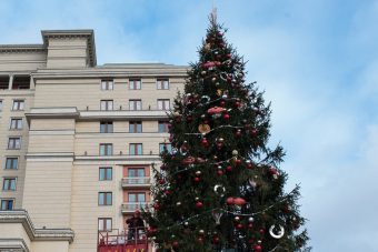 В центре Москвы установили 20-метровую ель из Тверской области