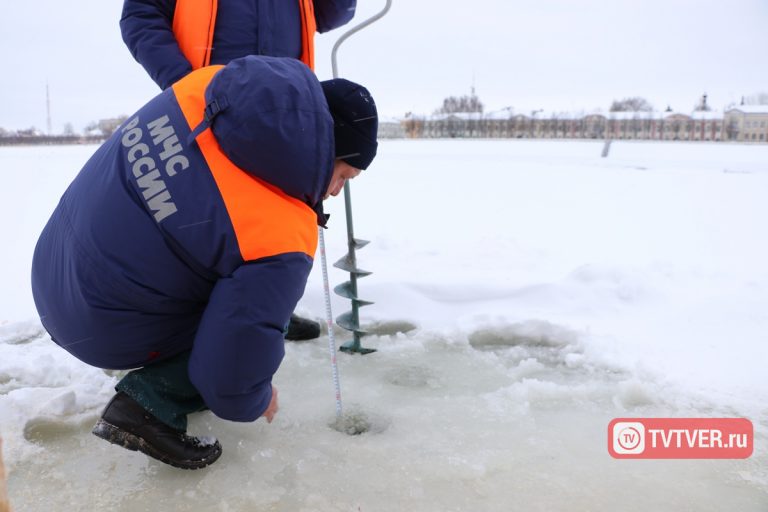 МЧС опубликовало свежие данные о толщине льда в Тверской области