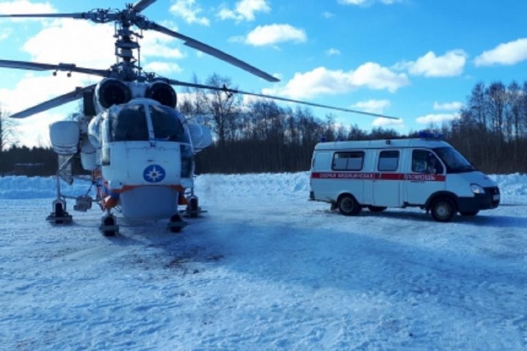 Пациента из Нелидово доставили на вертолете в Тверь