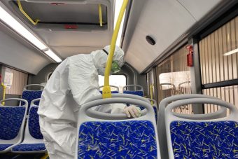 В Твери показали, как обеззараживают общественный транспорт