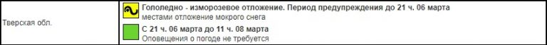 В Тверской области ожидается метель