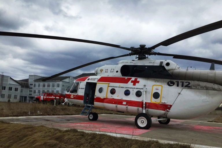Вертолет санавиации доставил пациентку с острым инфарктом миокарда из Удомли в Тверь