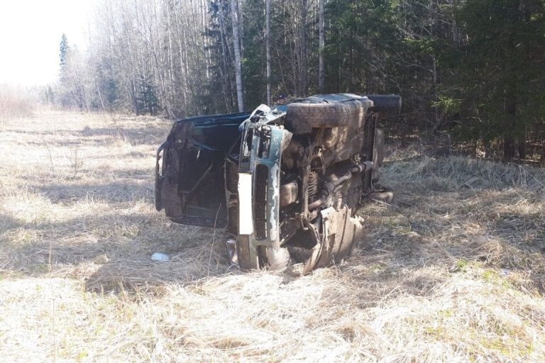 В Тверской области перевернулся автомобиль, водитель госпитализирован