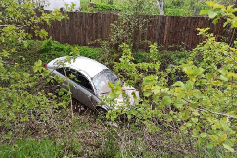 В Торжке иномарка вылетела в кювет