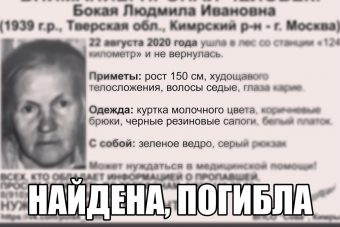 Найдена погибшей пенсионерка, пропавшая в Кимрском районе