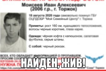 В Тверской области прекращены поиски 14-летнего Ивана Моисеева