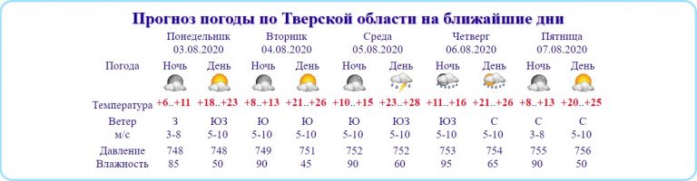 Наступившая неделя в Тверской области будет очень теплой
