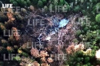 Опубликовано видео с места крушения Су-30 под Тверью