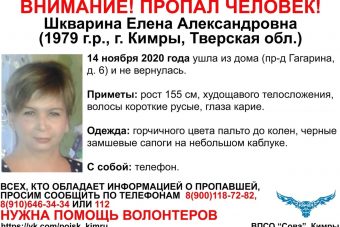 В Тверской области разыскивают 41-летнюю Елену Шкварину