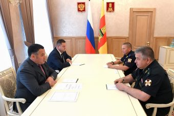 Игорь Руденя встретился с начальником Управления Росгвардии по Тверской области Игорь Руденя встретился с начальником Управления Росгвардии по Тверской области