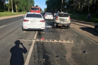 На Московском шоссе в Твери произошло тройное ДТП