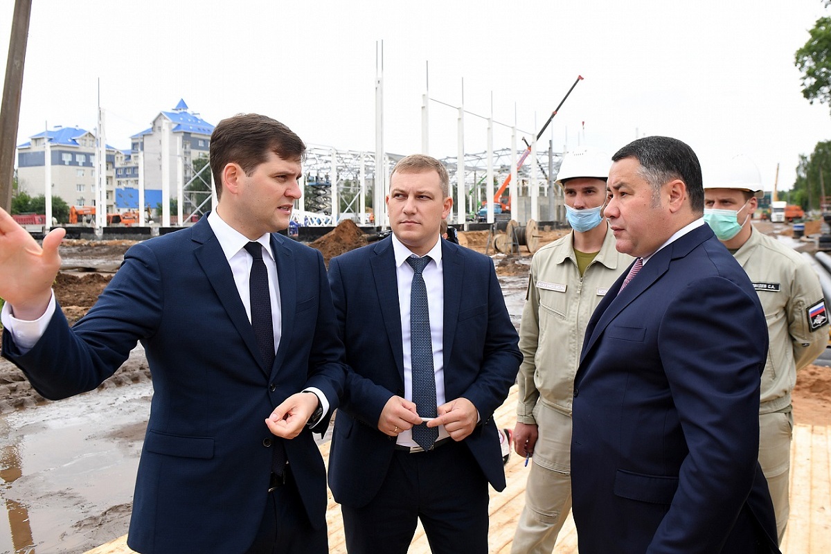 Игорь Руденя проинспектировал ход работ по созданию мультимедийного парка Россия Моя история в Твери