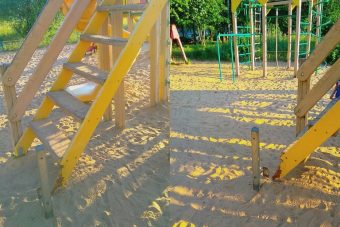 Жители Твери пожаловались на травмоопасную детскую площадку