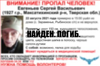 Найден погибшим пенсионер, пропавший в Максатихинском районе