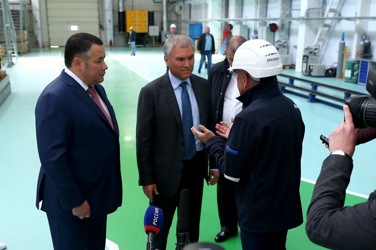 Губернатор Игорь Руденя и председатель Госдумы обсудили перспективы возрождения трамвая в Твери