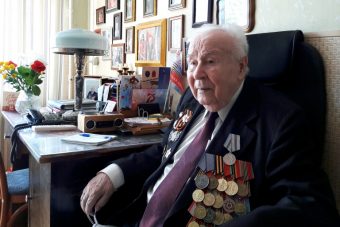 Участнику Парада Победы 1945 года Николаю Карпову из Твери исполнилось 95 лет