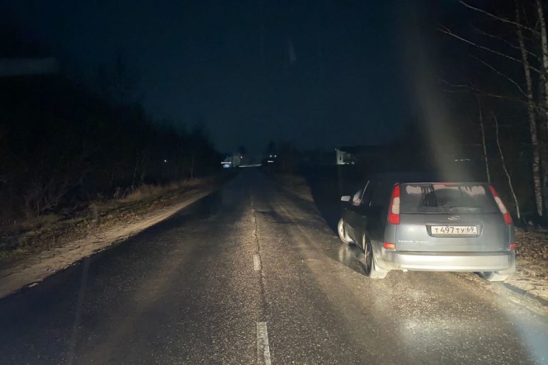 Ночью под Тверью мужчина переходил дорогу и оказался под колесами автомобиля