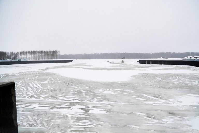 В гавань нового речного порта Тверской области пошла вода