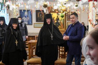 Губернатор Тверской области посетил праздник в честь Рождества Христова в Вознесенском Оршином монастыре
