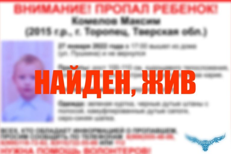 Найден 7-летний мальчик, пропавший в Торопце