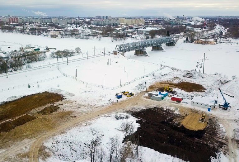 Губернатор Игорь Руденя посетил стройплощадку Западного моста