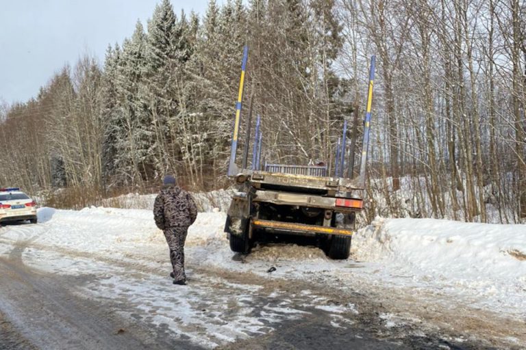 Два человека пострадали при столкновении лесовоза и легковушек в Тверской области