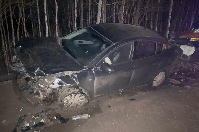 Под Тверью столкнулись лоб в лоб две легковушки