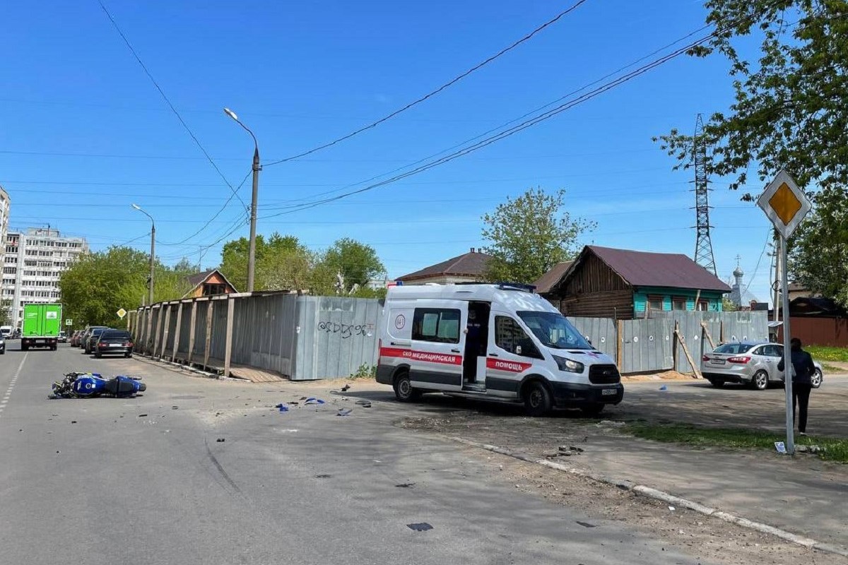 В Пролетарском районе Твери сбили мотоциклиста