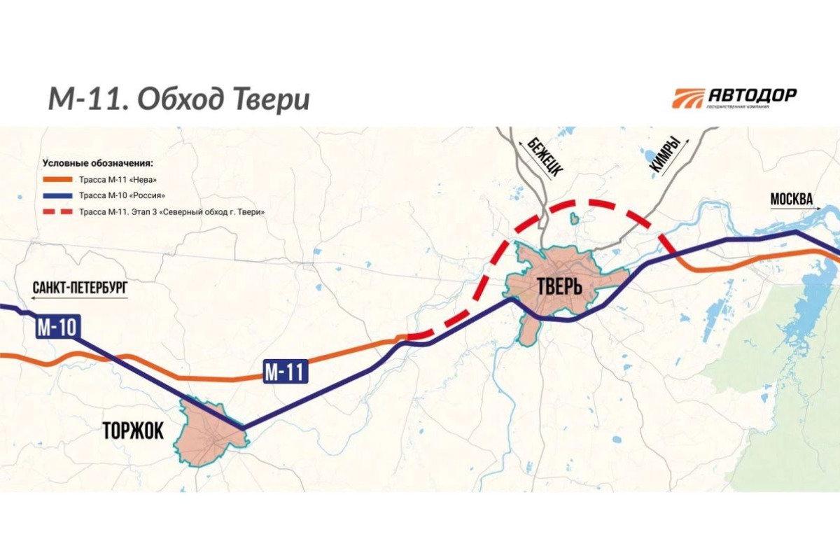 Стартовало строительство Северного обхода Твери по трассе М-11