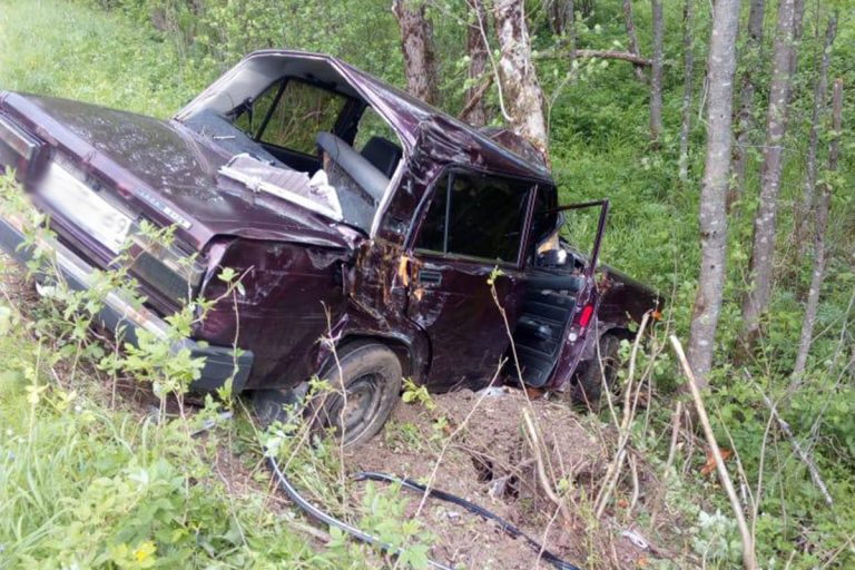 Пассажир пострадала в перевернувшейся легковушке в Тверской области