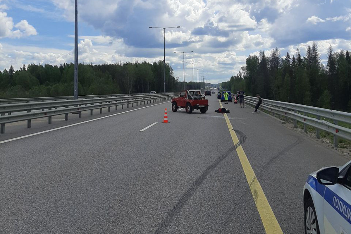 Два человека пострадали в ДТП из-за заклинившего моста на трассе М-11 в Тверской области