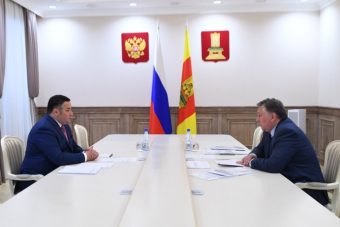 Губернатор Игорь Руденя и глава Твери Алексей Огоньков обсудили ход ремонта улично-дорожной сети в Твери
