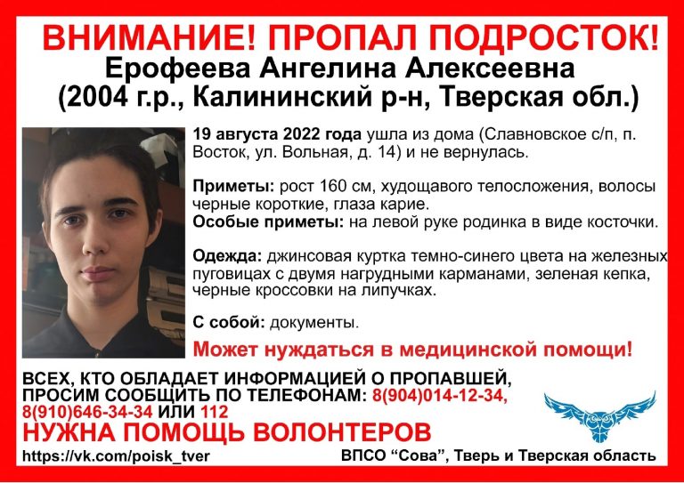 В Тверской области организованы поиски 17-летней девушки