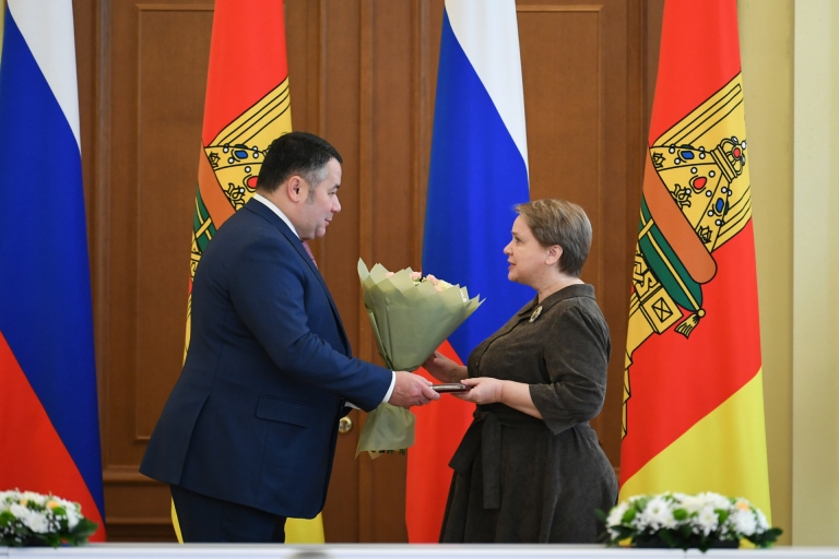 Губернатор Руденя вручил государственные и региональные награды жителям Тверской области