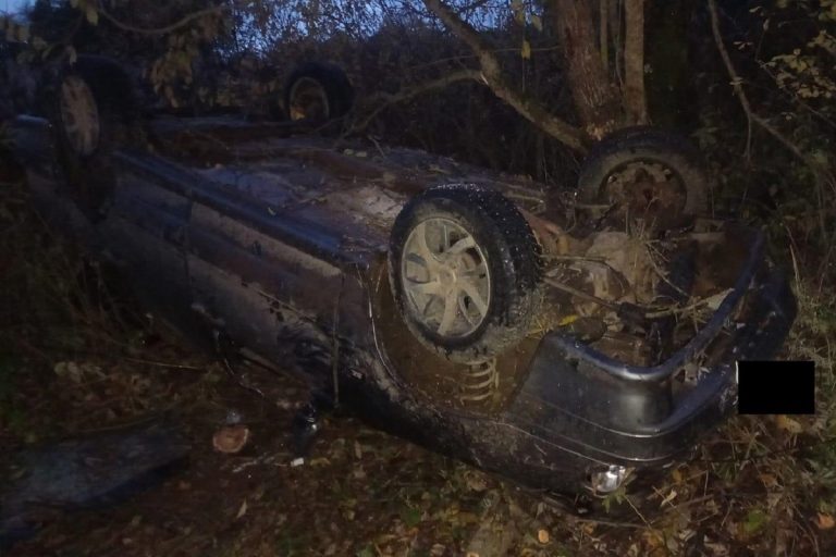 Погиб водитель опрокинувшейся легковушки в Тверской области