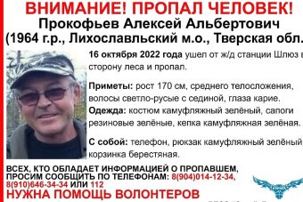 Житель Тверской области отправился в лес и пропал