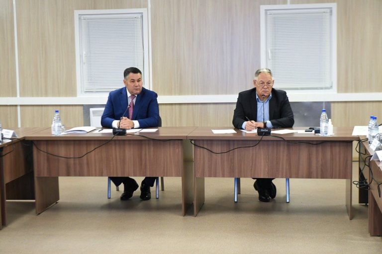 Игорь Руденя и Вячеслав Петушенко провели совещание на площадке строительства Северного обхода Твери