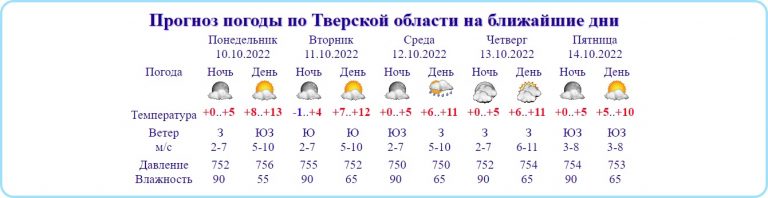 На этой неделе в Тверской области будет солнечно, но нежарко