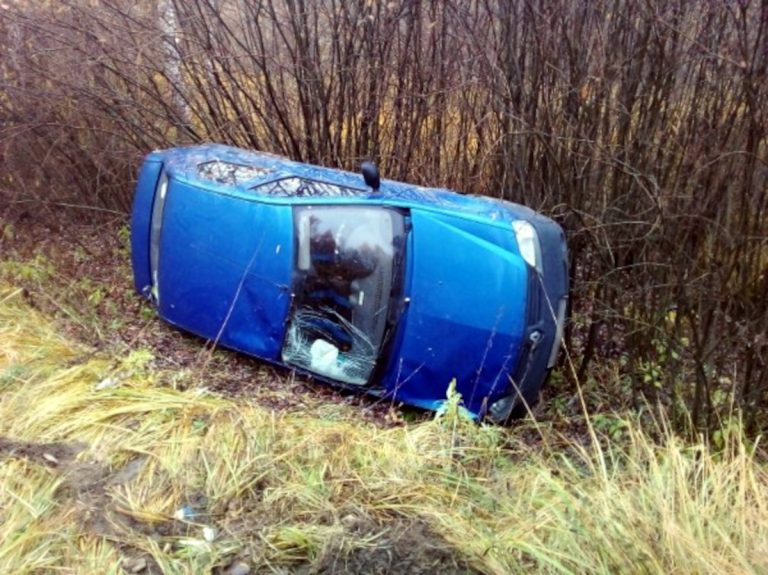 В Тверской области водитель уворачивался от фуры и улетел в кювет
